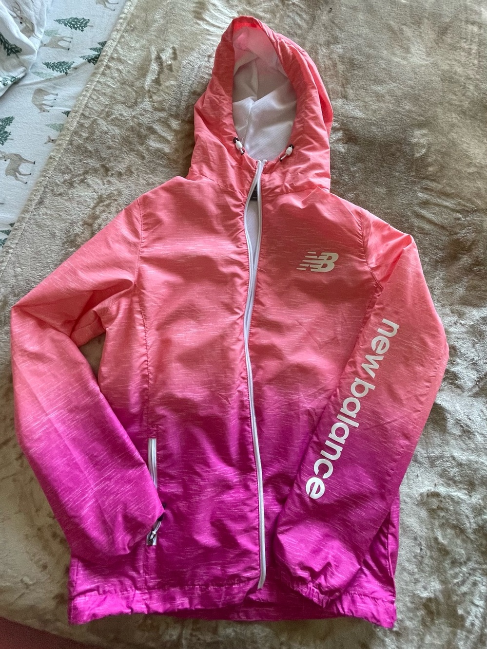 New Balance Pink to Magenta Ombre Hooded Jacket